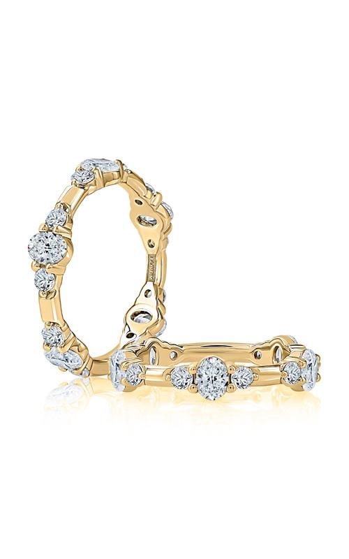14K white gold band, various diamond shapes.