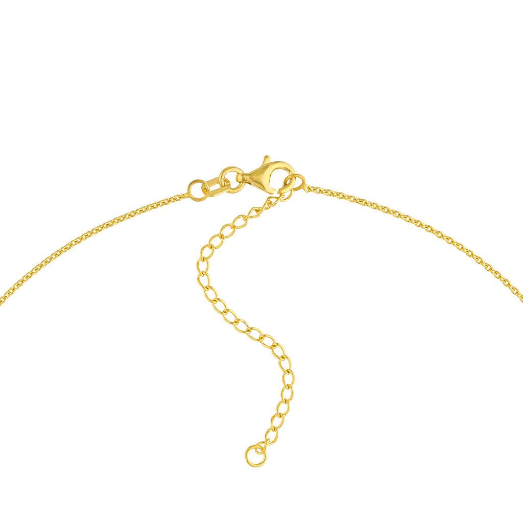 14K white yellow gold necklace with clasp.