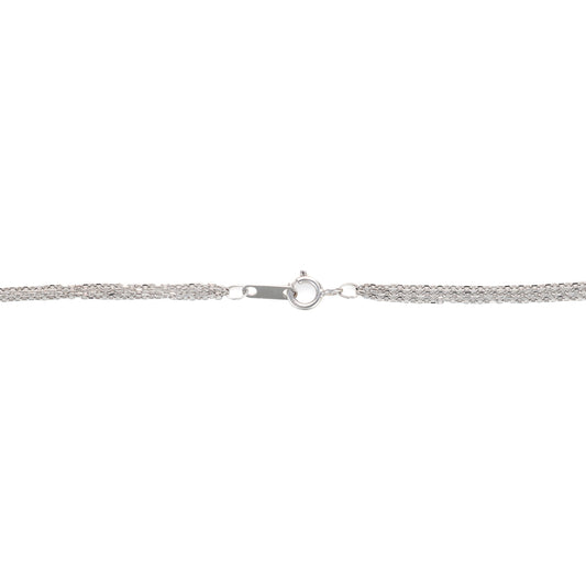 M Estate Collection Natural Diamond Necklace in 14 Karat White with 0.46ctw F/G I1 Round Diamonds