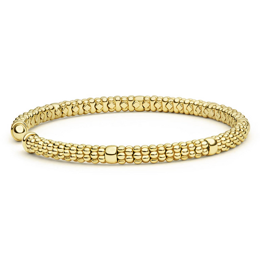 LAGOS Signature Caviar Collection Bracelet (No Stones) in 18 Karat Yellow Gold