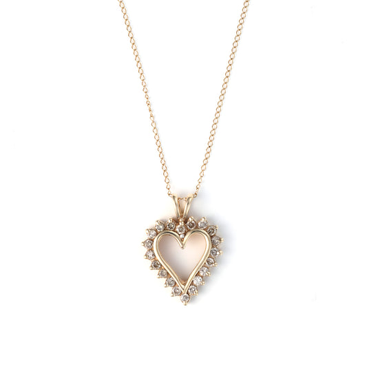 M Estate Collection Natural Diamond Necklace in 10 Karat Yellow with 0.45ctw L/M SI2-I1 Round Diamonds