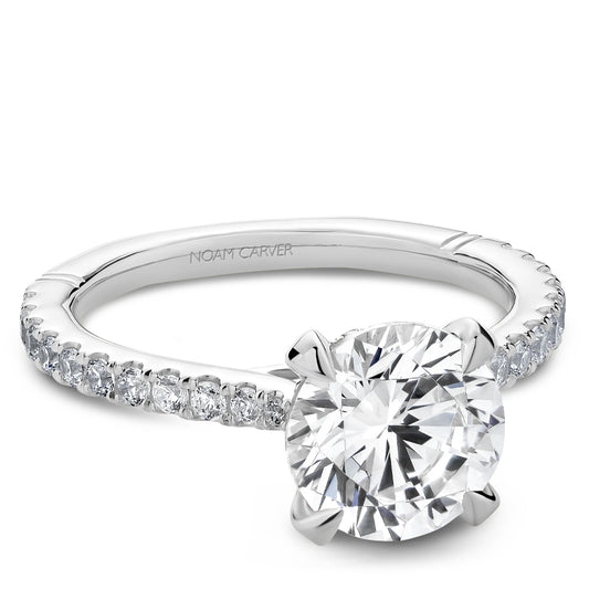 14K white gold diamond engagement ring.
