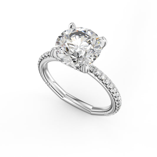 14K white gold diamond engagement ring.