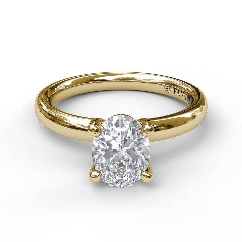 14K Yellow Gold Solitaire Diamond Ring