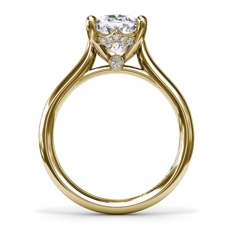 14K yellow gold solitaire engagement ring