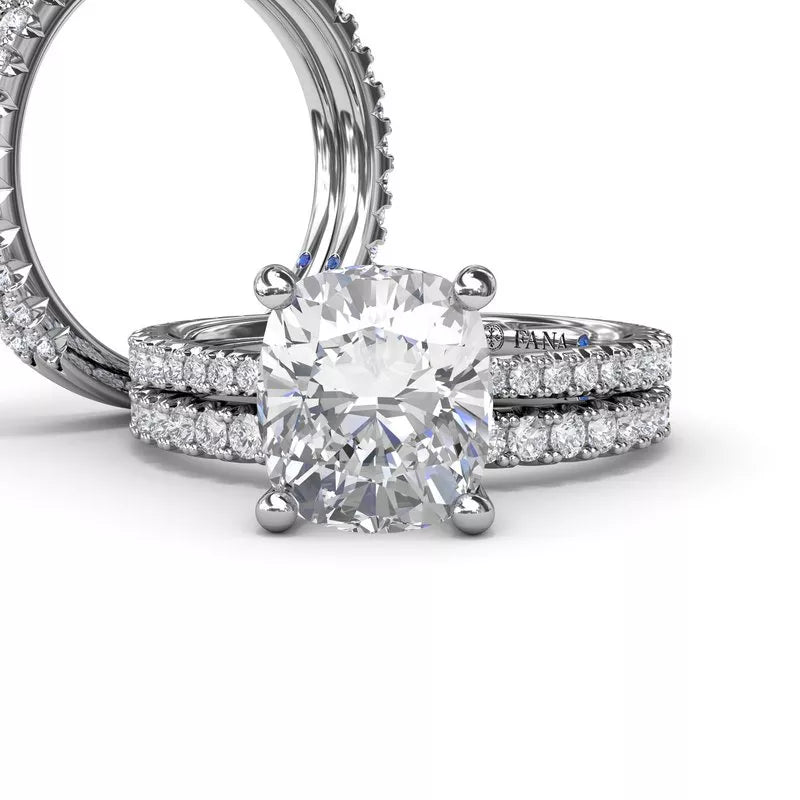 14K White Gold Diamond Engagement Ring
