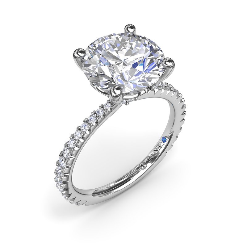 14K white gold diamond engagement ring.