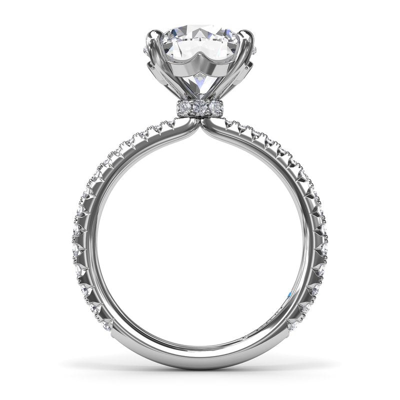 14K white gold diamond engagement ring.