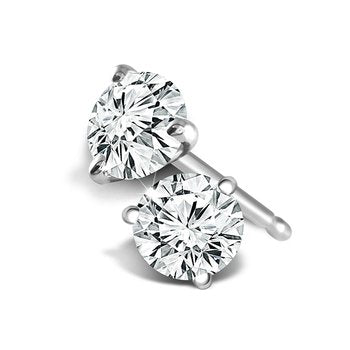 ReMARKable Designs Marks89 Earth Mined Diamond Stud Earrings in White Gold. Available in 0.10 ctw to 2.00 ctw.