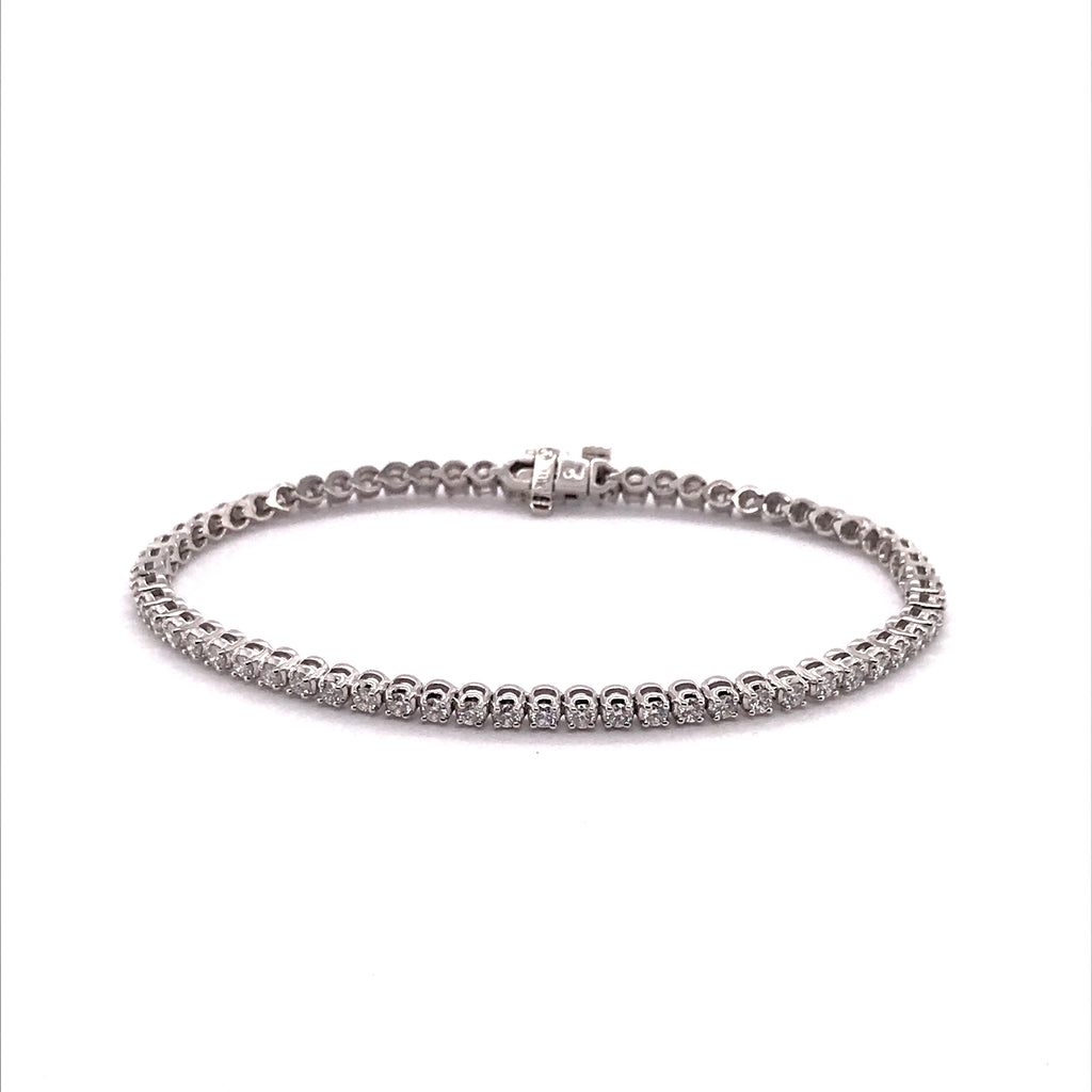 ReMARKable Designs Marks89 Earth Mined Diamond Tennis Bracelet in White Gold. Available in 2.00 ctw to 10.00 ctw.