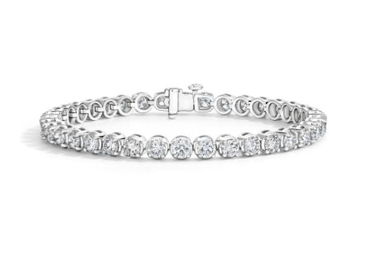 ReMARKable Designs Marks89 Earth Mined Diamond Tennis Bracelet in Platinum. Available in 12.00 ctw to 15.00 ctw.