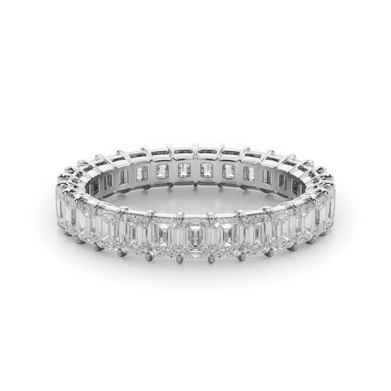 Emerald cut diamond eternity band.