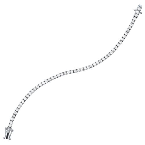 Round Cut Diamond Tennis Bracelet in White Gold. Available in 1.0 ctw to 5.0 ctw.