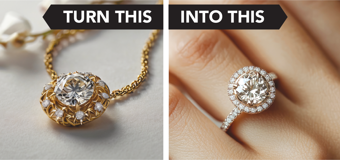 Turn this (Necklace) into this (Ring)