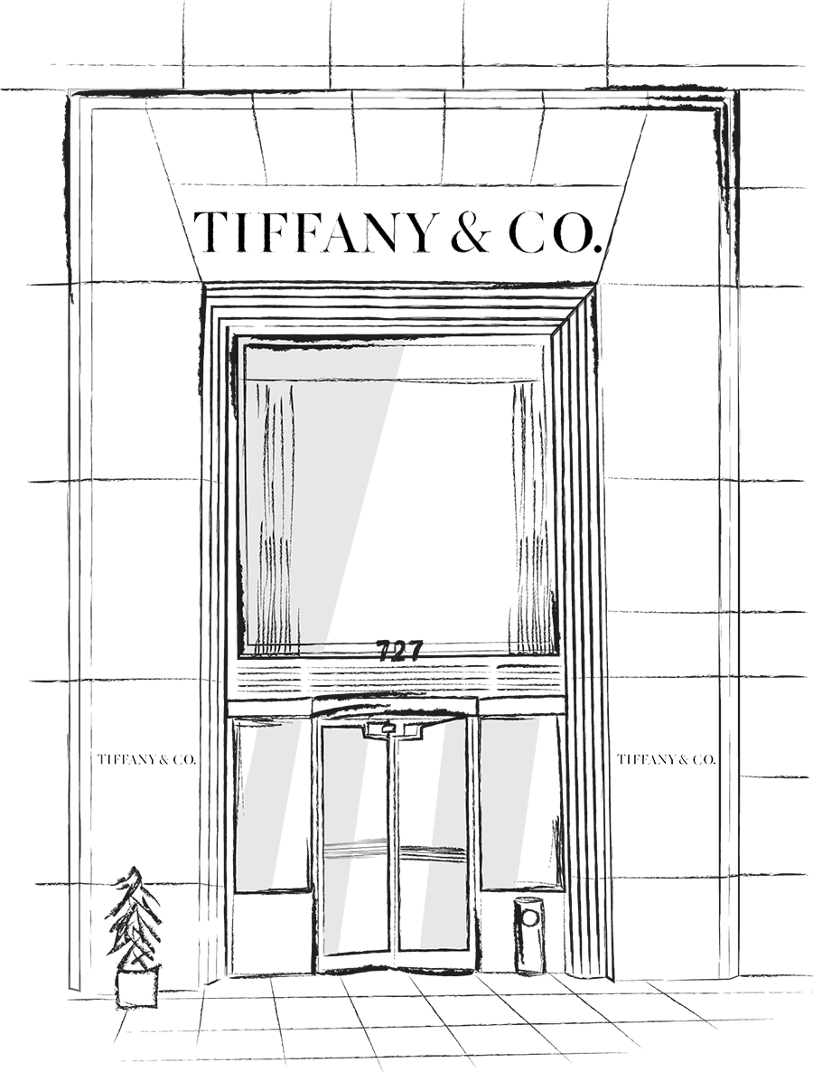 Sketch of Tiffany & Co store