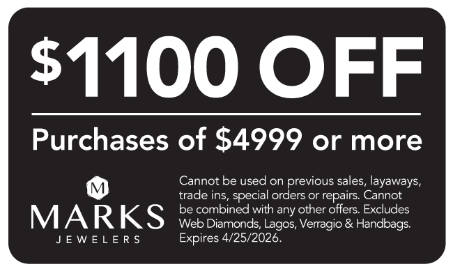 $1100 off purchases of $4999 or more