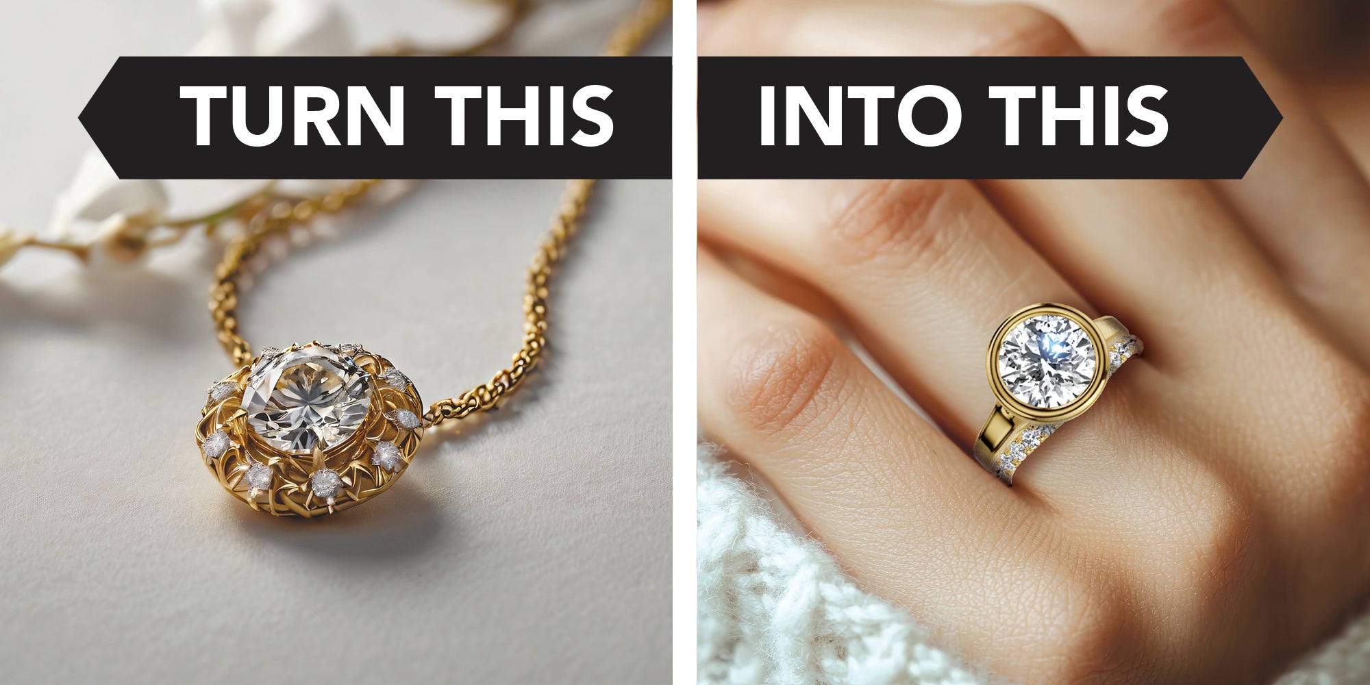 Turn this (Necklace) into this (Ring)